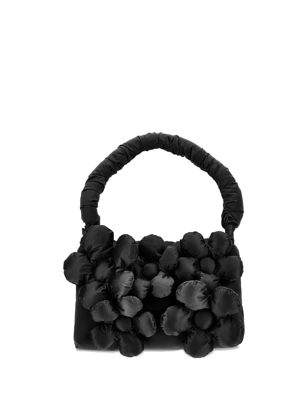 Borsa per bambina Monnalisa Kids nera con applicazione fiori 17H001 8026 0050 MONNALISA KIDS 