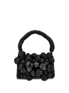 Borsa per bambina Monnalisa Kids nera con applicazione fiori 17H001 8026 0050 MONNALISA KIDS 
