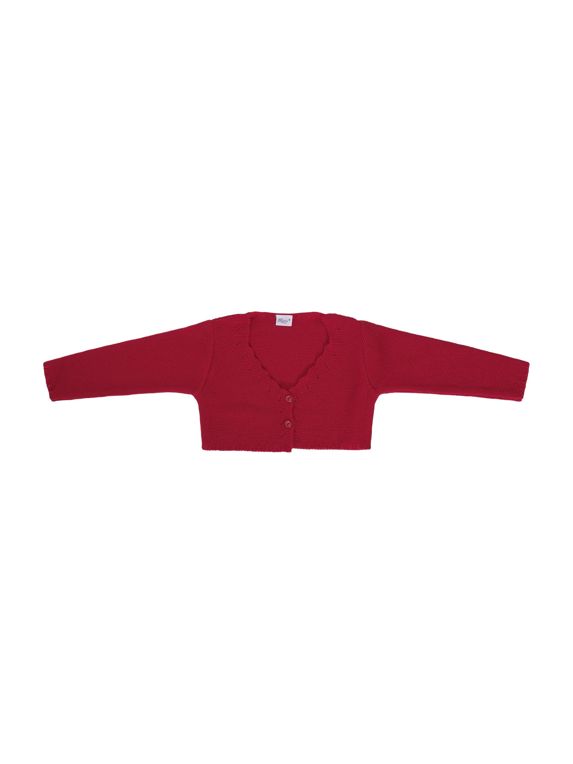 Maglione per neonata Baroni rosso con scollo a V 11496 ROSSO BARONI 