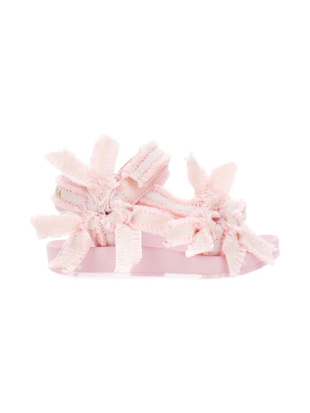 Sandali per bambina Monnalisa rosa a righe 8CG000 7700 9990 MONNALISA KIDS 