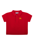 Polo per neonato Burberry Kids rossa cotone in piquè di cotone 8121357 B7308 BURBERRY KIDS 