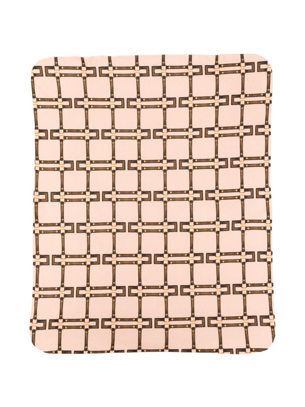 Coperta per neonata Elisebetta Franchi La Mia Bambina rosa con motivo geometrico ENCO0840JFE01 D981 ElISABETTA FRANCHI KIDS 