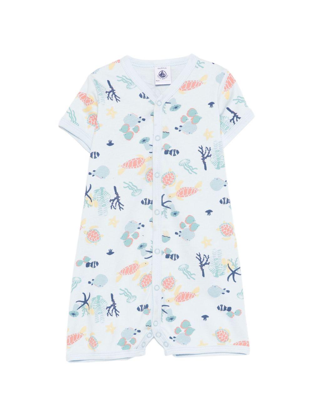 Tutina per neonati Petit Bateau azzurra con stampa grafica all-over A0FSB 01 PETIT BATEAU 