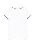 T-shirt per neonato Mariella Ferrari bianca con dettagli blu CAY23 BIANCO BLU MARIELLA FERRARI 