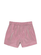 Shorts per bambina Herno Kids rosa con dettaglio logo PT000003G12483Z 4173 HERNO KIDS 