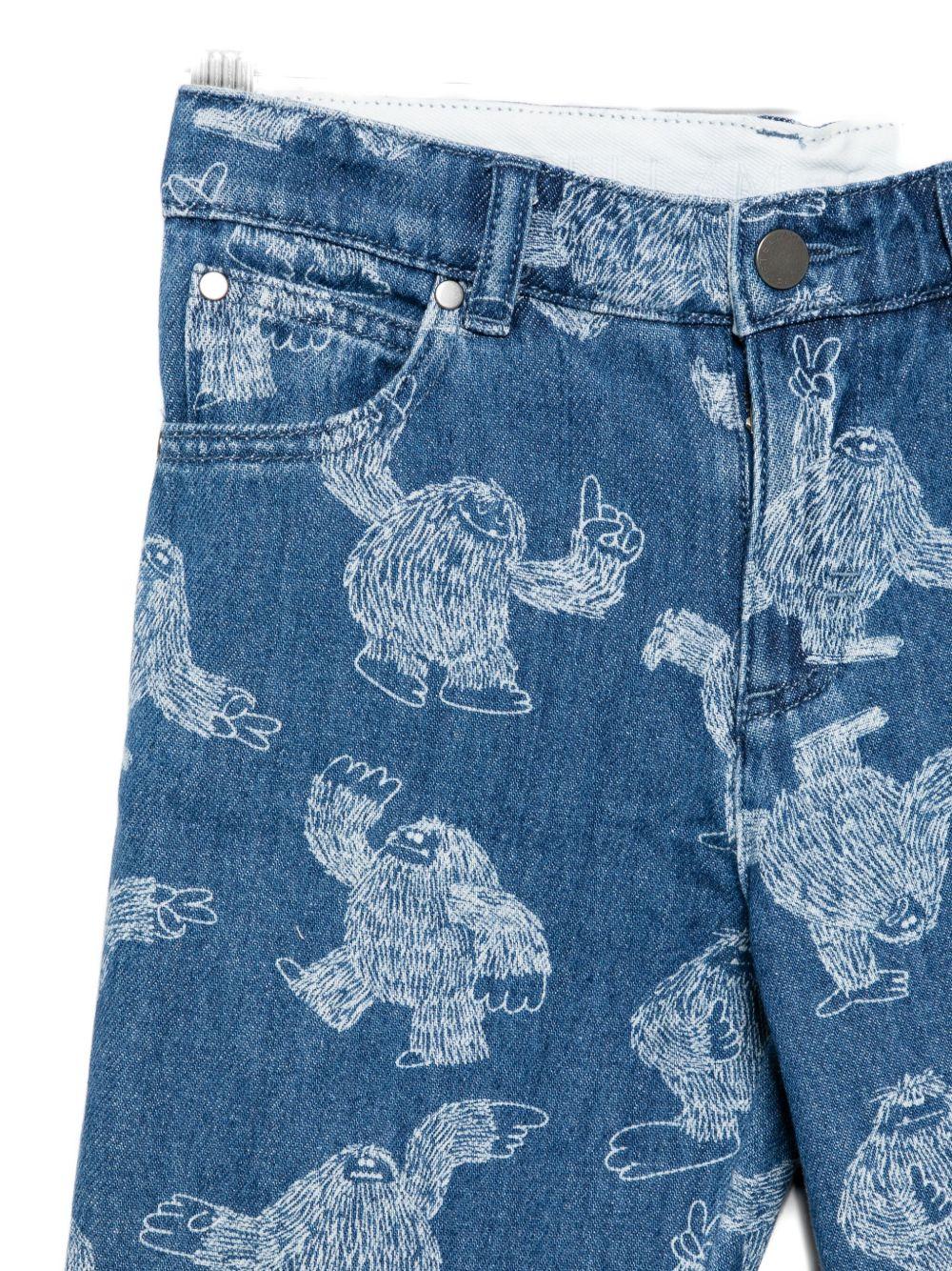 Jeans per bambino Stella McCartney Kids in denim con ricamo all-over TX6P90 Z3174 664BC STELLA McCARTNEY KIDS 