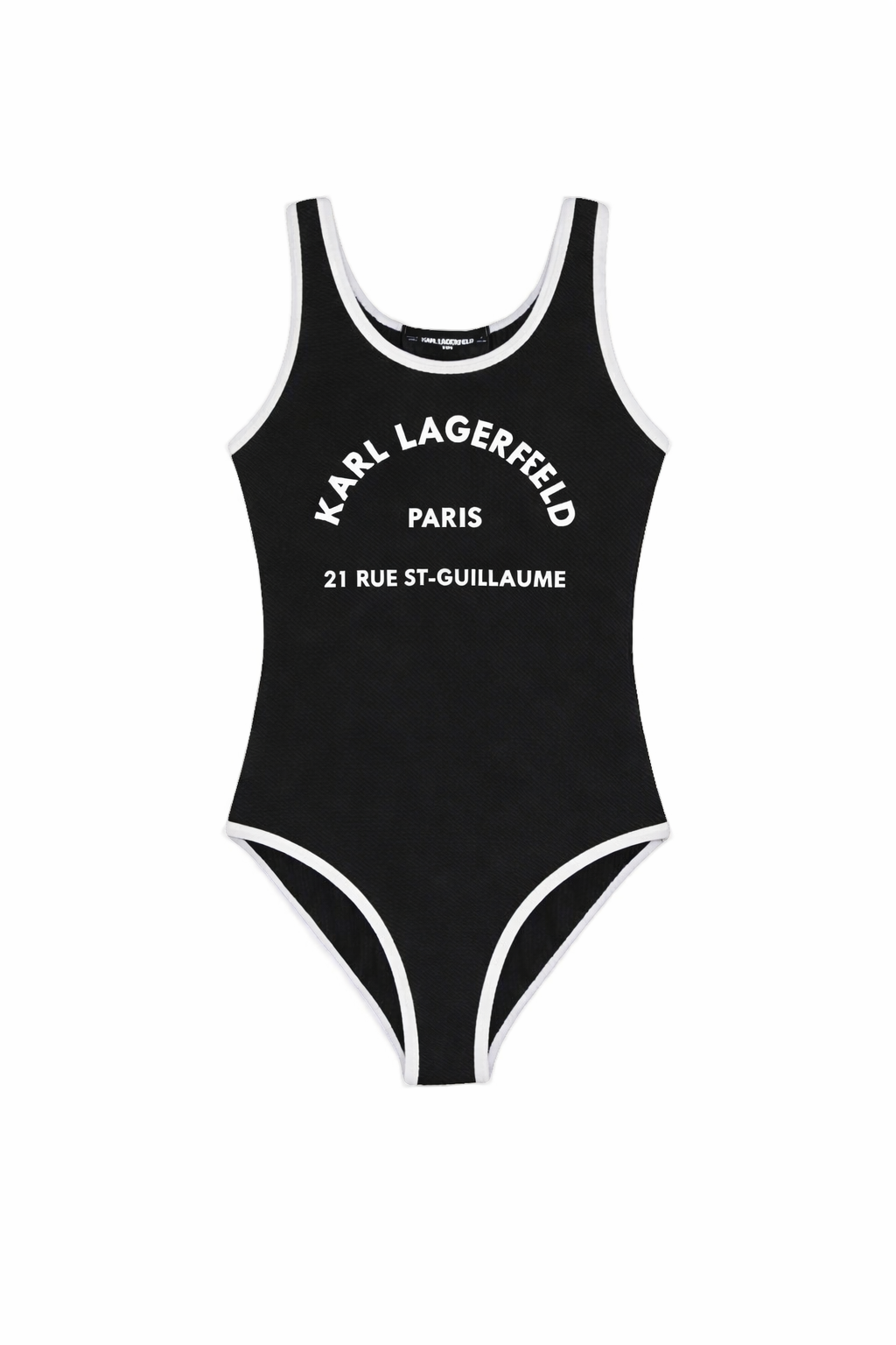 Costume da bagno per bambina Karl Lagerfeld Kids nero con stampa Z31113 09B KARL LAGERFELD KIDS 