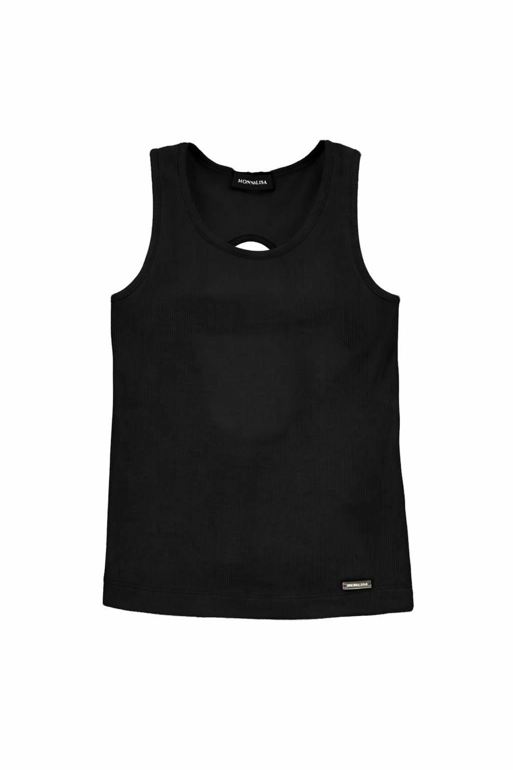 Top per bambina Monnalisa nero con dettaglio cut-out 49G600 7041 0050 MONNALISA KIDS 