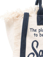 Borsa Colette MC2 Saint Barth beige con logo a contrasto sul davanti COL0001 02564L MC2 ST. BARTH KIDS 