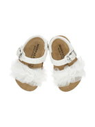 Sandali per bambina Monnalisa bianchi con dettaglio volant 83G011 7708 0001 MONNALISA KIDS 