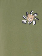 T-shirt per bambini Moschino Kids verde con stampa Teddy Bear HUM05OLAA03 30037 MOSCHINO KIDS 