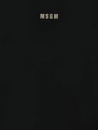T-shirt per bambina MSGM Kids nero con collo alto F5MSJGTH192 110 MSGM KIDS 