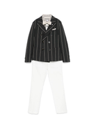Set di 3 pezzi per bambino Colorichiari nero a righe con chiusura doppiopetto MJ507979 4801 90 COLORICHIARI 