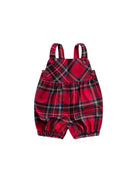 Salopette per neonato Baroni rossa con motivo tartan 10551.06 462R BARONI 
