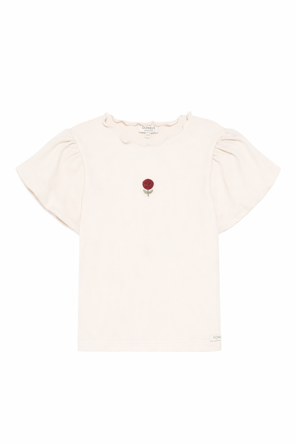 T-shirt per bambina Donsje multicolore con volant e rose 4113501 00004 DONSJE KIDS 