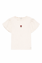 T-shirt per bambina Donsje multicolore con volant e rose 4113501 00004 DONSJE KIDS 