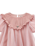 Abito per bambina Monnalisa Kids rosa con inserti in tulle 17H901 T9945 0063 MONNALISA KIDS 