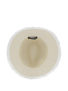 Cappello per bambina Karl Lagerfeld Kids bianco a righe sfilacciato Z31199 Z40 KARL LAGERFELD KIDS 