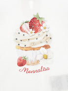 T-shirt per neonata Monnalisa bianca con stampa grafica sul davanti 39G612 7002 0099 MONNALISA KIDS 