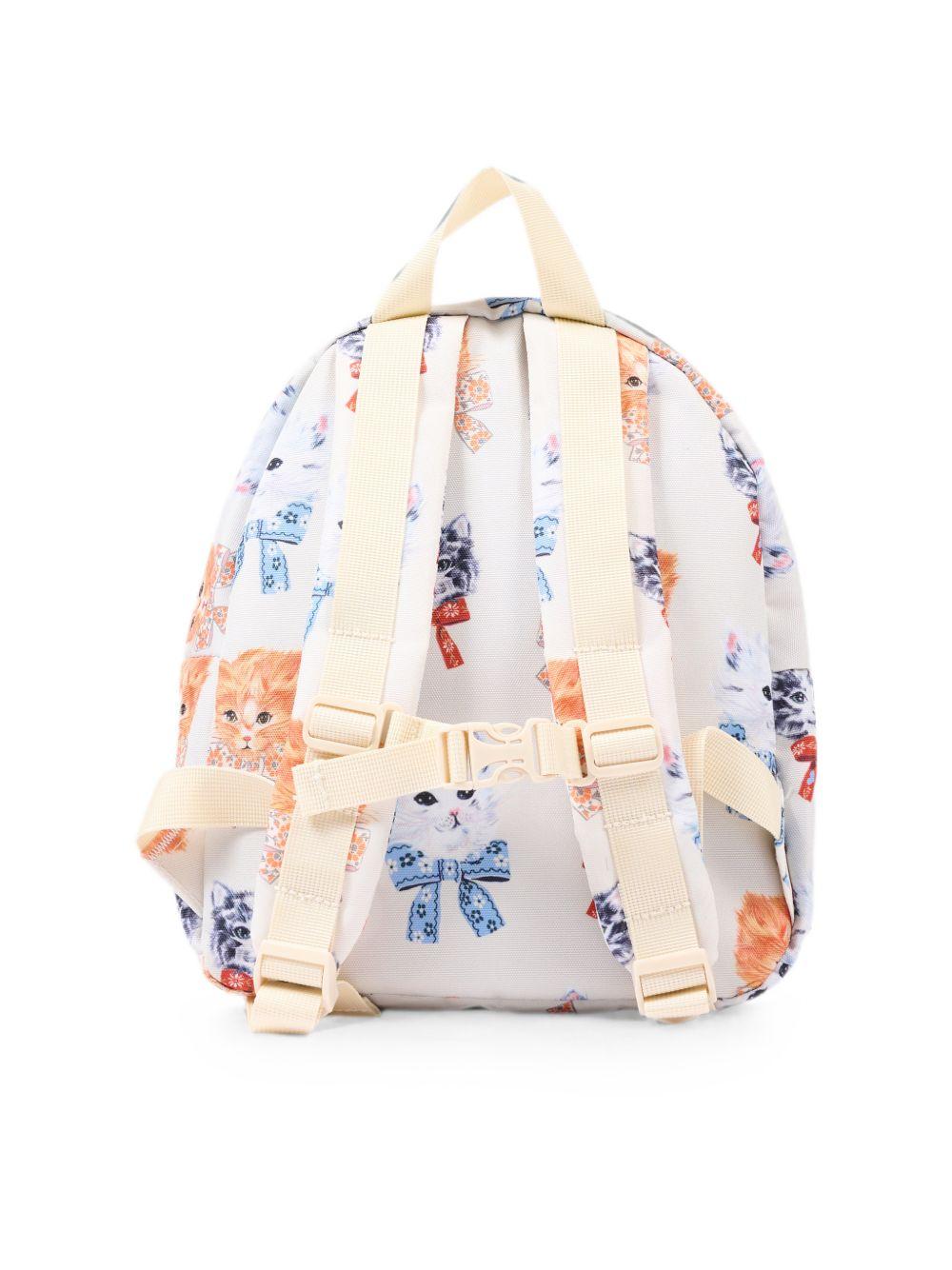 Zaino per bambini Molo Kids bianco con stampa grafica gatti all-over 7W26V204 5848 MOLO KIDS 