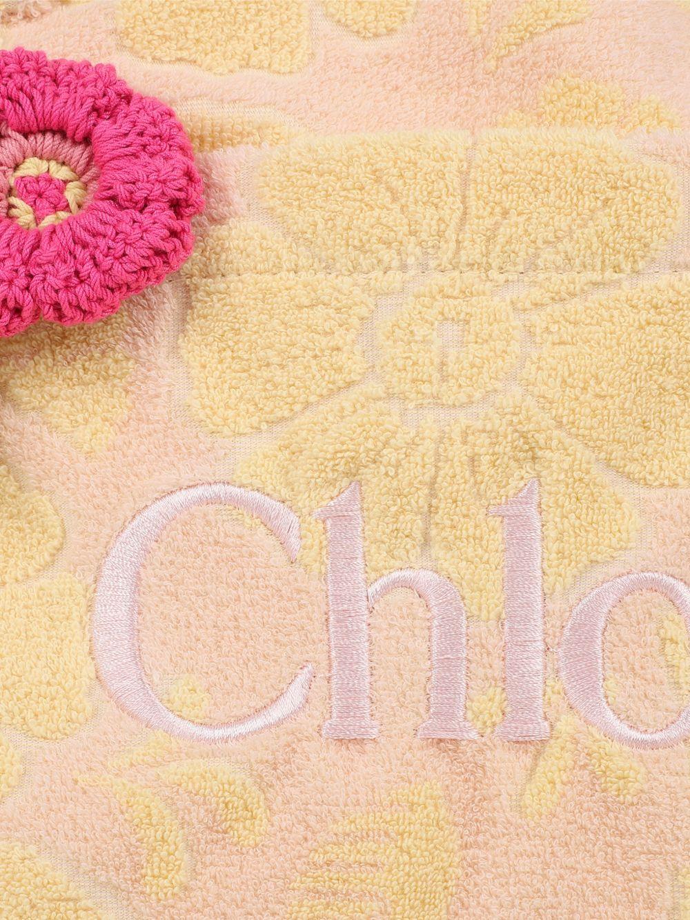 Borsa a spalla per bambina Chloé Kids rosa a fiori con logo C21227 S05 CHLOE' KIDS 
