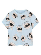 Set 2 pezzi per neonata Karl Lagerfeld Kids blu con stampa ikonik karl Z31070 77X KARL LAGERFELD KIDS 
