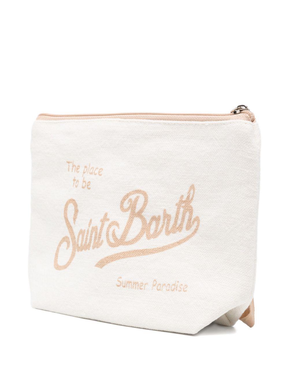 Pochette Aline MC2 Saint Barth bianca con stampa del logo ALI0004 09067L MC2 ST. BARTH KIDS 