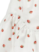 Abito per neonata Monnalisa bianco con stampa fragole all-over 39G907 7094NB 9944 MONNALISA 
