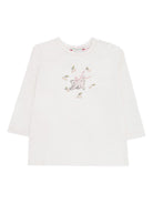 T-shirt per neonata Bonpoint bianca a maniche lunghe W05XTSK00003 103 BONPOINT 