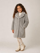 Cappotto per bambina Monnalisa Kids grigio con colletto 17H109 8034 0032 MONNALISA KIDS 