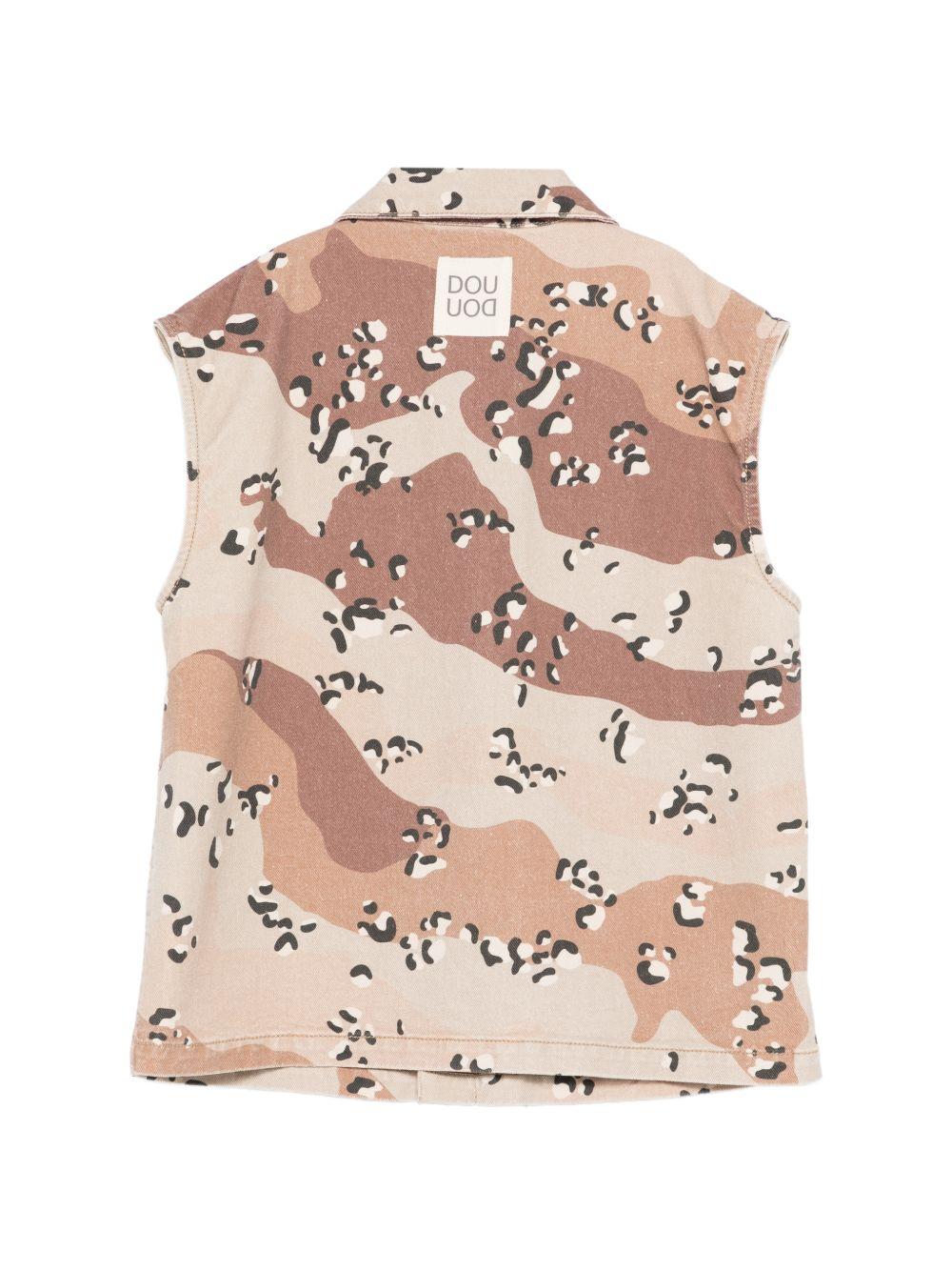Gilet per bambini Douuod Kids multicolor con stampa camouflage DY2Q12 Z3843 108MA DOUUOD KIDS 