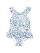 Costume per neonata Tartine & Chocolat azzurro con bordo increspato CC38051 01 TArtine & Chocolat KIDS 