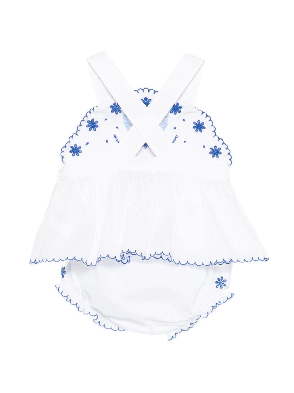 Tutina per neonata Tartine & Chocolat bianco con ricamo a fiori CC37031 01 TArtine & Chocolat KIDS 