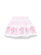 Gonna per neonata Monnalisa rosa con stampa rose all-over 31E700 5653 9990 MONNALISA KIDS 