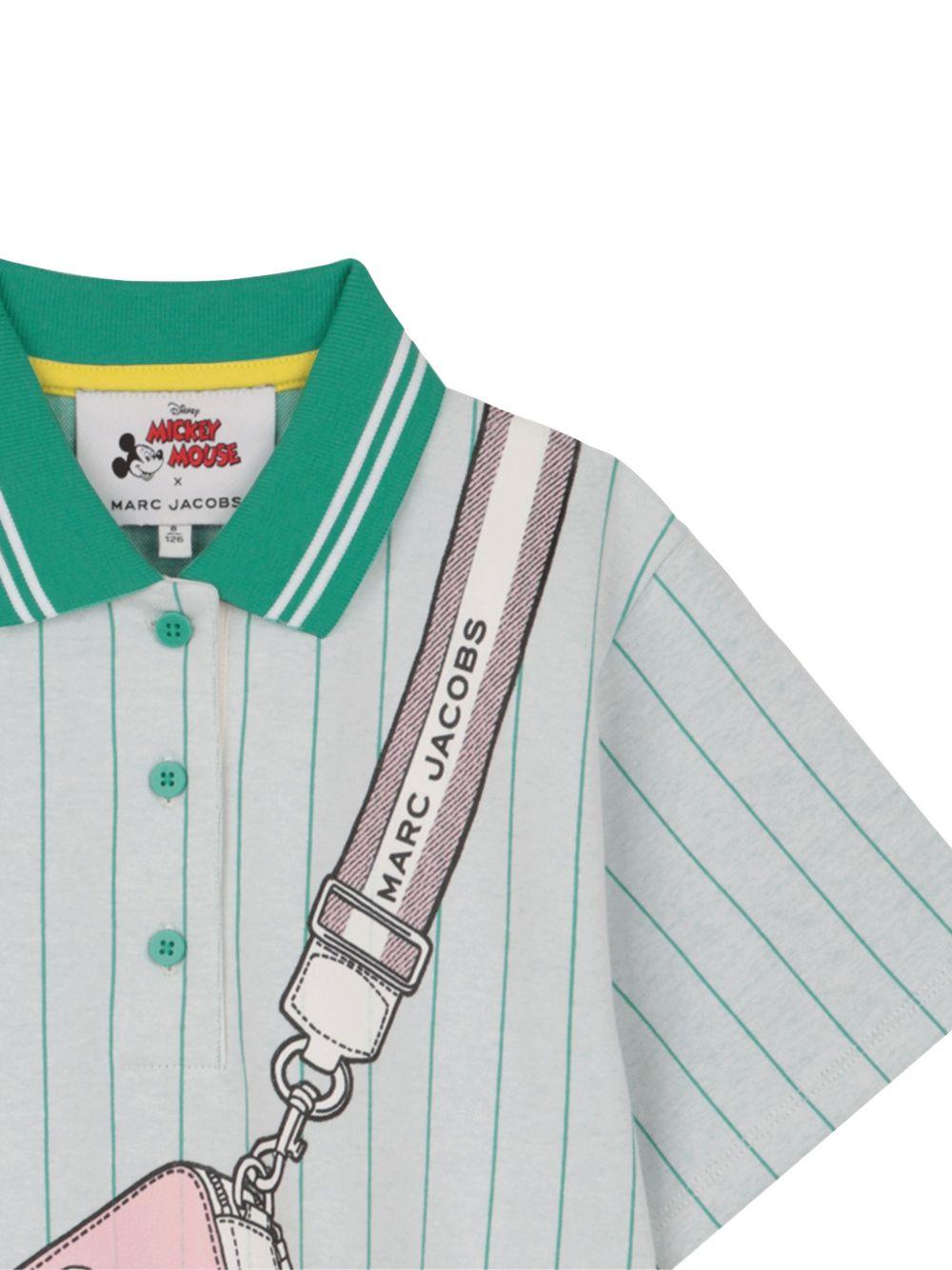 Abito per bambina The Marc Jacobs Kids x Disney verde a righe con ruches W60716 126 THE MARC JACOBS KIDS 