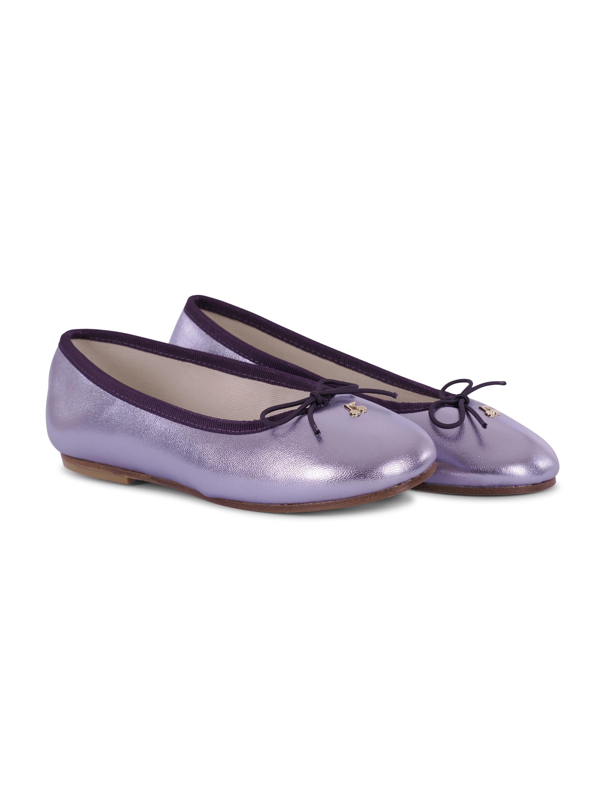 Ballerine per bambina Bonpoint lilla con fiocco C06GSOL00001 057A BONPOINT KIDS 