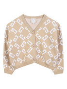 Cardigan per bambina Givenchy Kids beige con logo jacquard H30996 20P GIVENCHY KIDS 