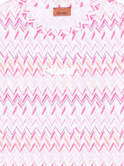 T-shirt per bambina Missoni Kids rosa con motivo a zigzag MY8A71 Z3676 100FU MISSONI KIDS 