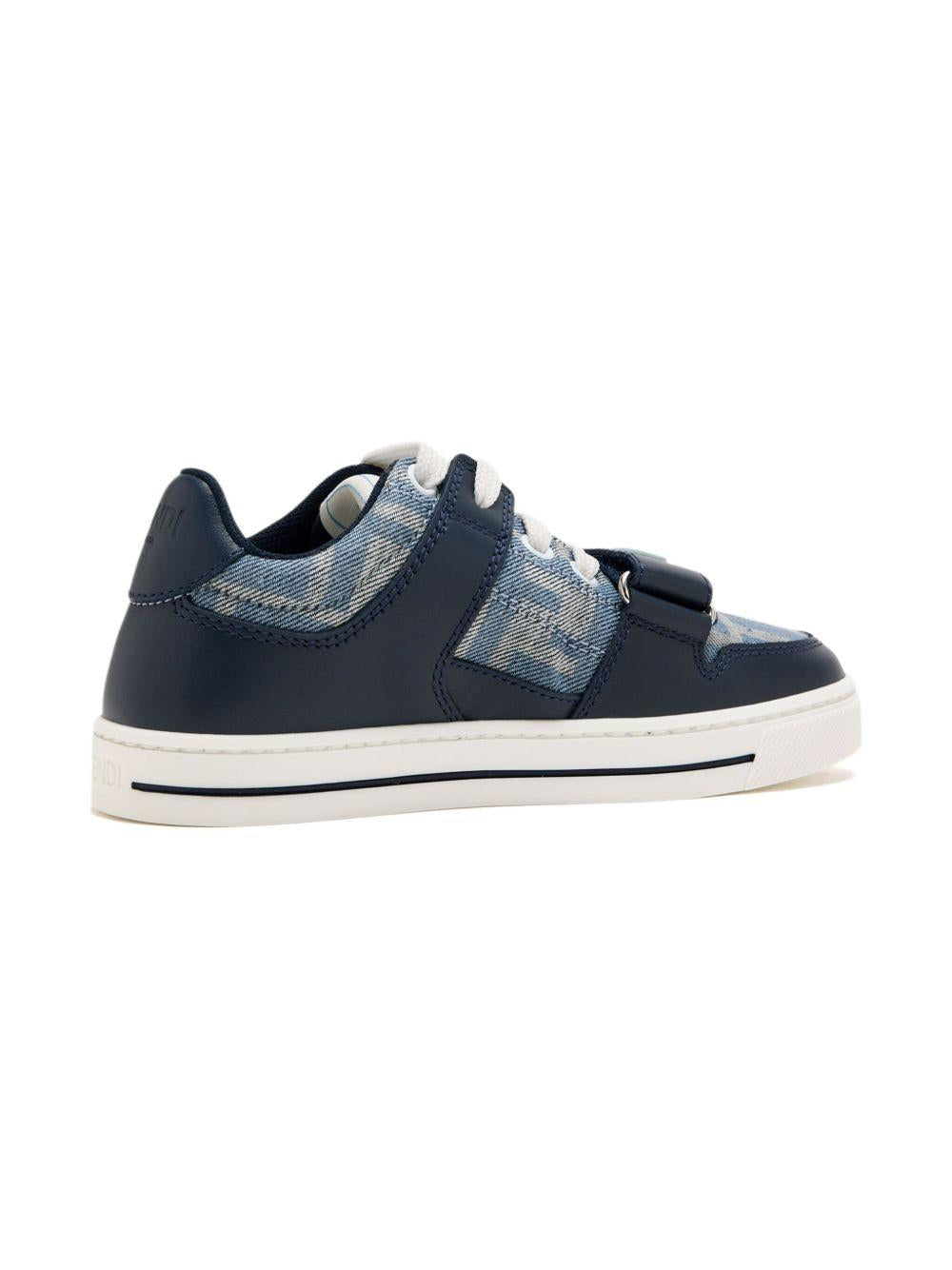 Sneakers per bambino Fendi Kids blu con motivo FF JMR476 AUHF F1T0N FENDI KIDS 