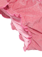 Slip bikini Cric per bambina MC2 Saint Barth Kids fucsia con ruches CRIC001 00064L MC2 ST. BARTH KIDS 