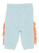 Pantaloni per neonato Stella McCartney Kids azzurro con frange e stampa animalier TX6590 Z3059 670 STELLA McCARTNEY KIDS 