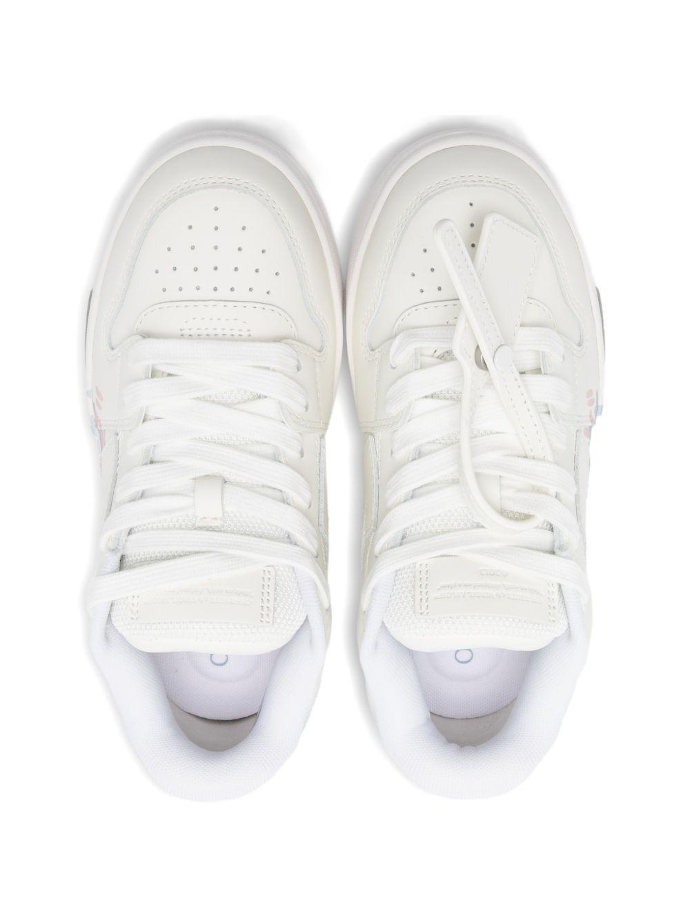 Sneakers per bambina Off-White Kids Out Of Office bianche con motivo Arrows OGIA007S26LEA002 0140 OFF WHITE KIDS 