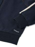Felpa per bambino Versace Kids blu con colletto alla francese 10249311A18120 6UG70 VERSACE KIDS 