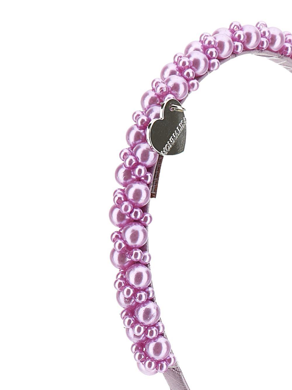 Cerchietto per bambina Monnalisa lilla con decorazione di perle 17G006 7759 0065 MONNALISA KIDS 