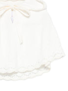 Mantellina per neonata Paz Rodriguez bianca con cappuccio 019-123243 6062 PaZ RODRIGUEZ KIDS 