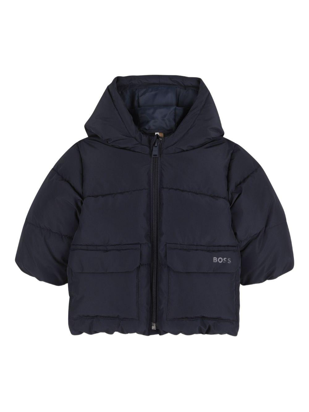 Giubbino per neonato Boss Kids blu con design imbottito J52476 849 BOSS KIDS 
