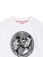 T-shirt per bambino Hugo Kids bianco con stampa Boxing Academy G00439 10P Hugo 