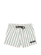 Costume da bagno per bambino Paolo Pecora Kids bianco con motivo a righe PP2041 VERDE PAOLO PECORA KIDS 