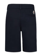 Bermuda con logo per bambino Moncler Enfant blu con passanti K19542B00002597G4 744 MONCLER KIDS 