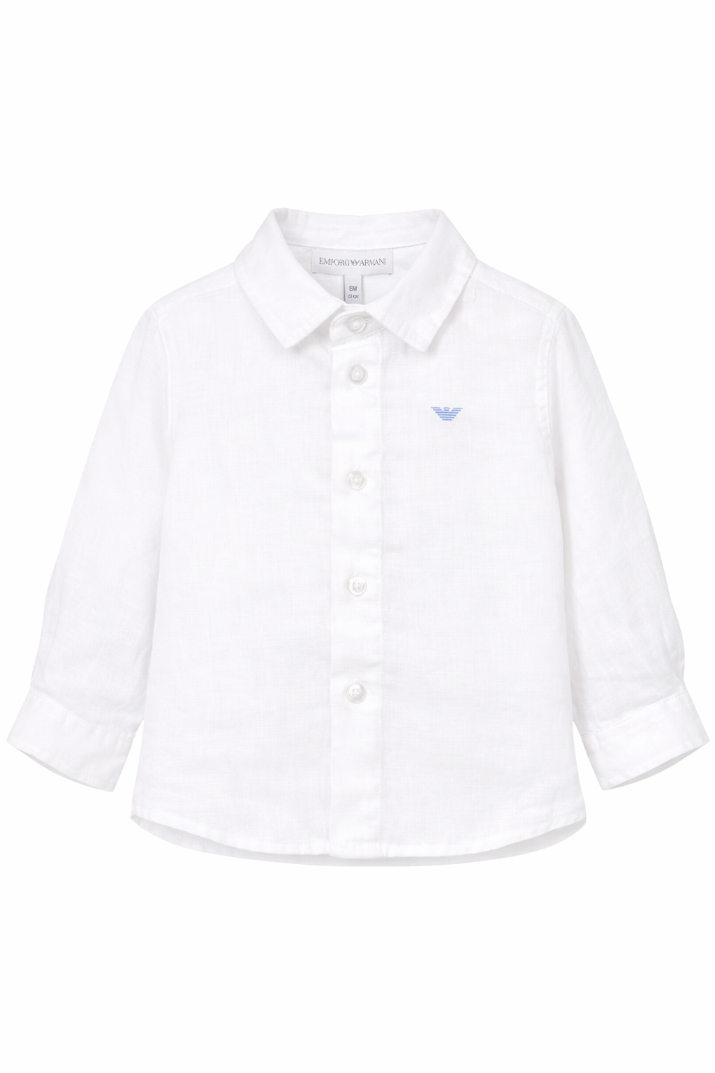 Camicia per neonato Emporio Armani Kids bianca con ricamo logo 8NHC02 3NEEZ 0100 EMPORIO ARMANI KIDS 